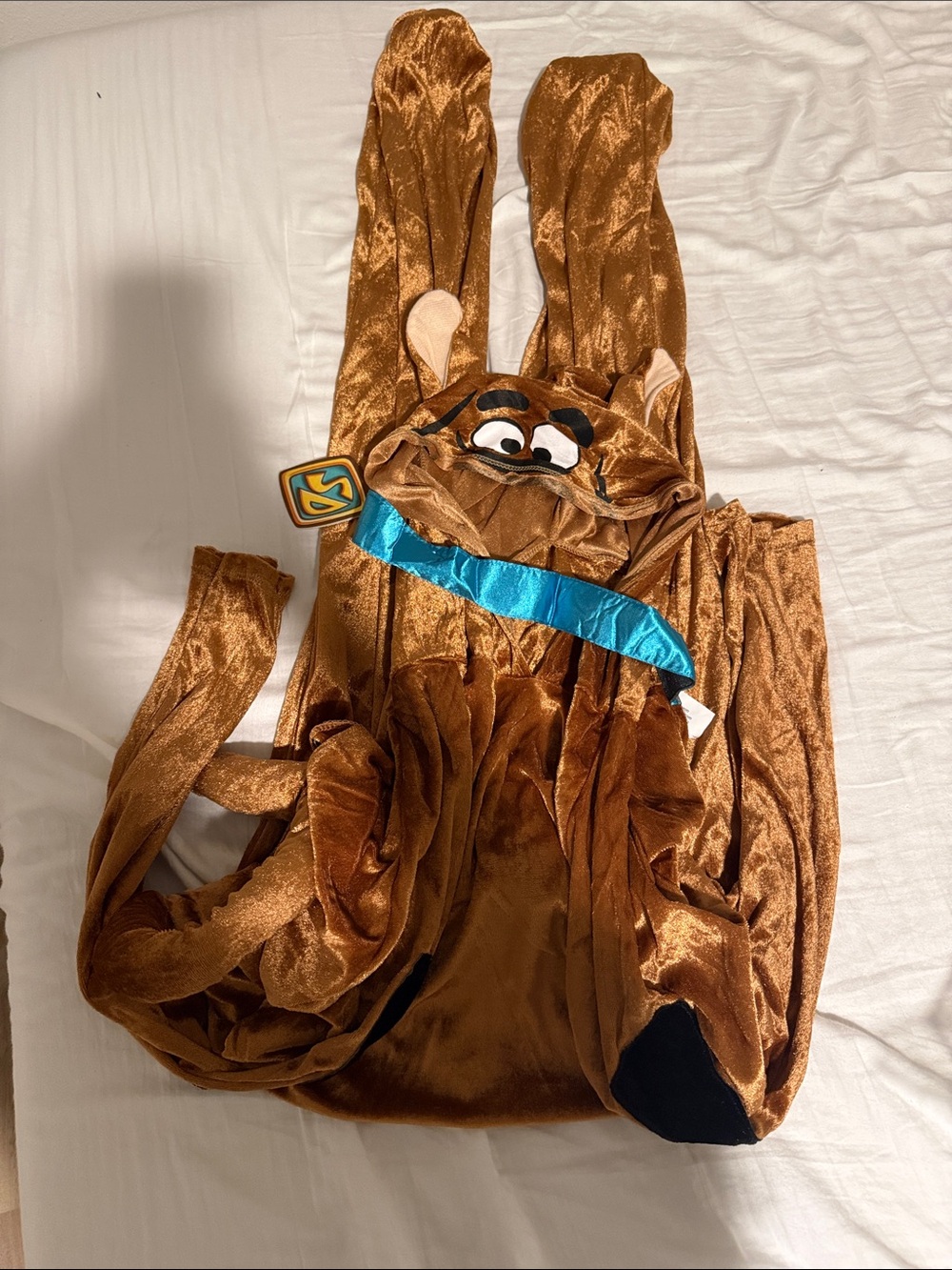 Scooby-Doo Style Plush Costume with Blue Collar